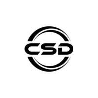 csd logotyp design, inspiration för en unik identitet. modern elegans och kreativ design. vattenmärke din Framgång med de slående detta logotyp. vektor