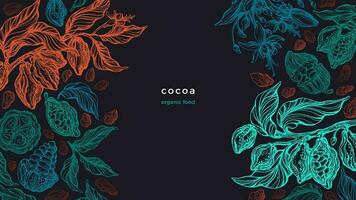 kakao växt vektor grafisk bakgrund arom Smör