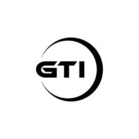 gti logotyp design, inspiration för en unik identitet. modern elegans och kreativ design. vattenmärke din Framgång med de slående detta logotyp. vektor