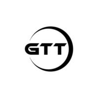 gtt Logo Design, Inspiration zum ein einzigartig Identität. modern Eleganz und kreativ Design. Wasserzeichen Ihre Erfolg mit das auffällig diese Logo. vektor