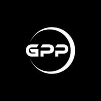 gpp logotyp design, inspiration för en unik identitet. modern elegans och kreativ design. vattenmärke din Framgång med de slående detta logotyp. vektor