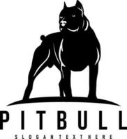 Pitbull wild Logo Design Vektor Kunst