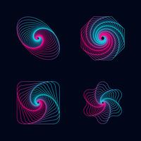 Gradient line spiral design element vektor