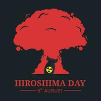 vektor grafisk av hiroshima och nagasaki bomba minnesmärke dag illustrationer, 6 augusti 1945 i japan Bra för hiroshima dag