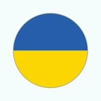 Kreis Flagge Vektor von Ukraine kostenlos Vektor