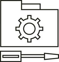 skruvmejsel reparera ikon symbol vektor bild. illustration av de fixera toolkit design bild. eps 10