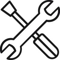 skruvmejsel reparera ikon symbol vektor bild. illustration av de fixera toolkit design bild. eps 10