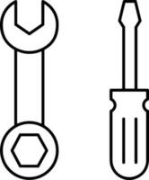 skruvmejsel reparera ikon symbol vektor bild. illustration av de fixera toolkit design bild. eps 10