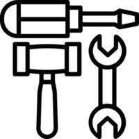 skruvmejsel reparera ikon symbol vektor bild. illustration av de fixera toolkit design bild. eps 10