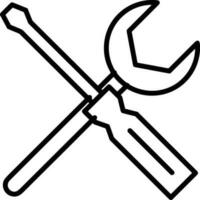 skruvmejsel reparera ikon symbol vektor bild. illustration av de fixera toolkit design bild. eps 10