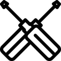 skruvmejsel reparera ikon symbol vektor bild. illustration av de fixera toolkit design bild. eps 10