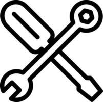 skruvmejsel reparera ikon symbol vektor bild. illustration av de fixera toolkit design bild. eps 10