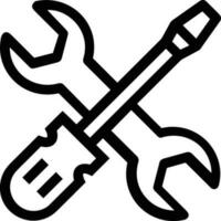 skruvmejsel reparera ikon symbol vektor bild. illustration av de fixera toolkit design bild. eps 10