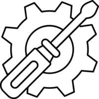 skruvmejsel reparera ikon symbol vektor bild. illustration av de fixera toolkit design bild. eps 10