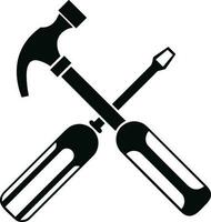 skruvmejsel reparera ikon symbol vektor bild. illustration av de fixera toolkit design bild. eps 10