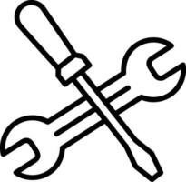 skruvmejsel reparera ikon symbol vektor bild. illustration av de fixera toolkit design bild. eps 10