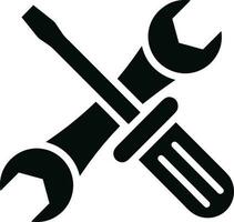 skruvmejsel reparera ikon symbol vektor bild. illustration av de fixera toolkit design bild. eps 10