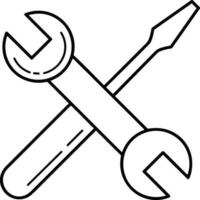 skruvmejsel reparera ikon symbol vektor bild. illustration av de fixera toolkit design bild. eps 10