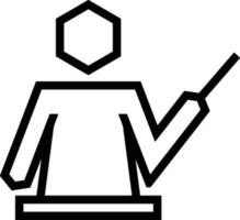 lärare ikon symbol vektor bild. illustration av de Träning företag skola klassrum ikon design bild