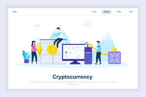 Crypto Currency Modern Flat Design Concept vektor