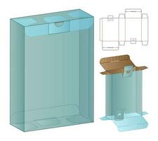 Box Verpackung gestanzte Vorlage Design. 3D-Modell vektor