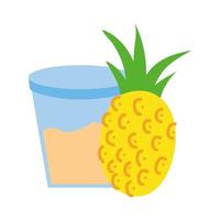 süße Ananasfrucht isolierte Symbol vektor