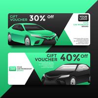 Bilverkstad Presentkort Voucher Templates Vector