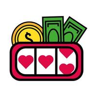 isoliertes Symbol für Casino-Spielautomaten vektor