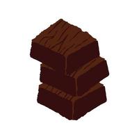 söt brownie dessert isolerad ikon vektor
