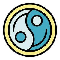 Yin Yang Symbol Vektor eben
