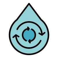 Wasser Energie Symbol Vektor eben