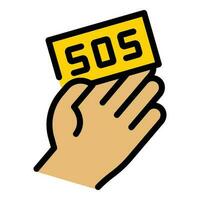 SOS Hilfe Symbol Vektor eben