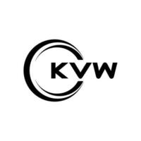 kvw logotyp design, inspiration för en unik identitet. modern elegans och kreativ design. vattenmärke din Framgång med de slående detta logotyp. vektor