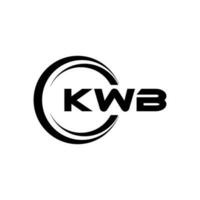 kwb logotyp design, inspiration för en unik identitet. modern elegans och kreativ design. vattenmärke din Framgång med de slående detta logotyp. vektor