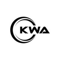 kwa Logo Design, Inspiration zum ein einzigartig Identität. modern Eleganz und kreativ Design. Wasserzeichen Ihre Erfolg mit das auffällig diese Logo. vektor
