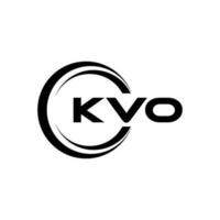kvo logotyp design, inspiration för en unik identitet. modern elegans och kreativ design. vattenmärke din Framgång med de slående detta logotyp. vektor