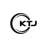 ktj logotyp design, inspiration för en unik identitet. modern elegans och kreativ design. vattenmärke din Framgång med de slående detta logotyp. vektor