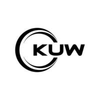 kuw Logo Design, Inspiration zum ein einzigartig Identität. modern Eleganz und kreativ Design. Wasserzeichen Ihre Erfolg mit das auffällig diese Logo. vektor