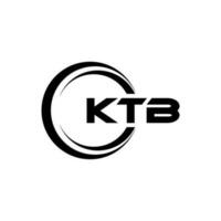 ktb logotyp design, inspiration för en unik identitet. modern elegans och kreativ design. vattenmärke din Framgång med de slående detta logotyp. vektor