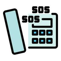 SOS Anruf Symbol Vektor eben