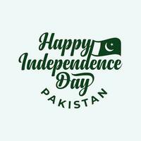 Lycklig oberoende dag av pakistan vektor illustration. pakistan nationell flagga isolerat på vit bakgrund. oberoende dag typografi och text baner, affisch, hälsning mall design.