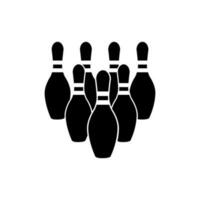 Bowling Symbol Vektor. Kegelspiel Illustration unterzeichnen. Streik Symbol oder Logo. vektor