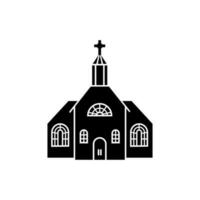 kyrka ikon vektor. religion illustration tecken. tempel symbol. kristendomen logotyp. vektor