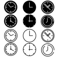 stoppur ikon vektor uppsättning. tid illustration tecken samling. hastighet symbol eller logotyp.