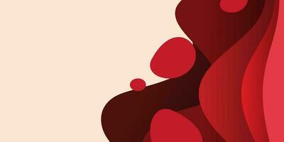 röd Vinka vätska abstrakt bakgrund för baner, webb vektor illustration