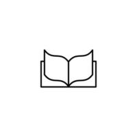 geöffnet Buch wie Symbol von lesen minimalistisch Gliederung Symbol zum Geschäfte und Shops. perfekt zum Netz Websites, Bücher, Shops, Geschäfte. editierbar Schlaganfall im minimalistisch Gliederung Stil vektor
