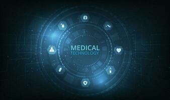 medizinisch Technologie Netzwerk Konzept. vektor