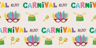 bakgrund för brasiliansk festlig karneval. färgrik sommar mönster. Brasilien Semester. festlig baner vektor