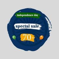 15:e augusti indisk oberoende dag stor försäljning erbjudande affisch bakgrund mall. vektor