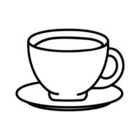 Kaffee Tasse. Untertasse und Tasse von Kaffee Symbol vektor